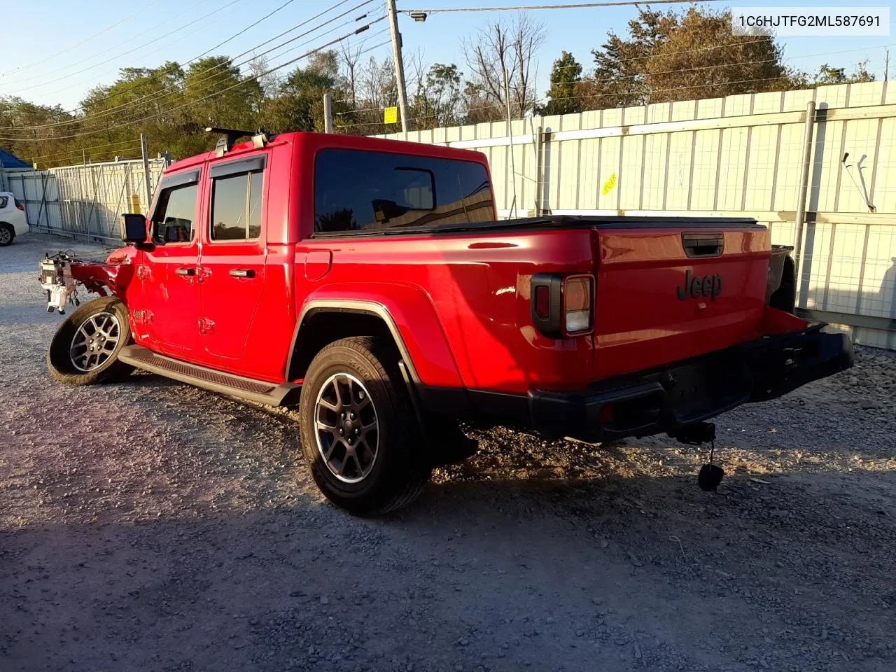 2021 Jeep Gladiator Overland VIN: 1C6HJTFG2ML587691 Lot: 75345364