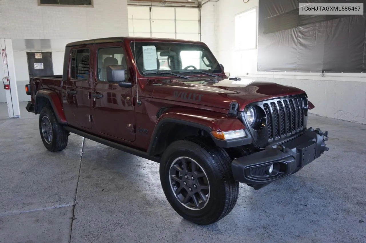 2021 Jeep Gladiator Sport VIN: 1C6HJTAGXML585467 Lot: 75924214