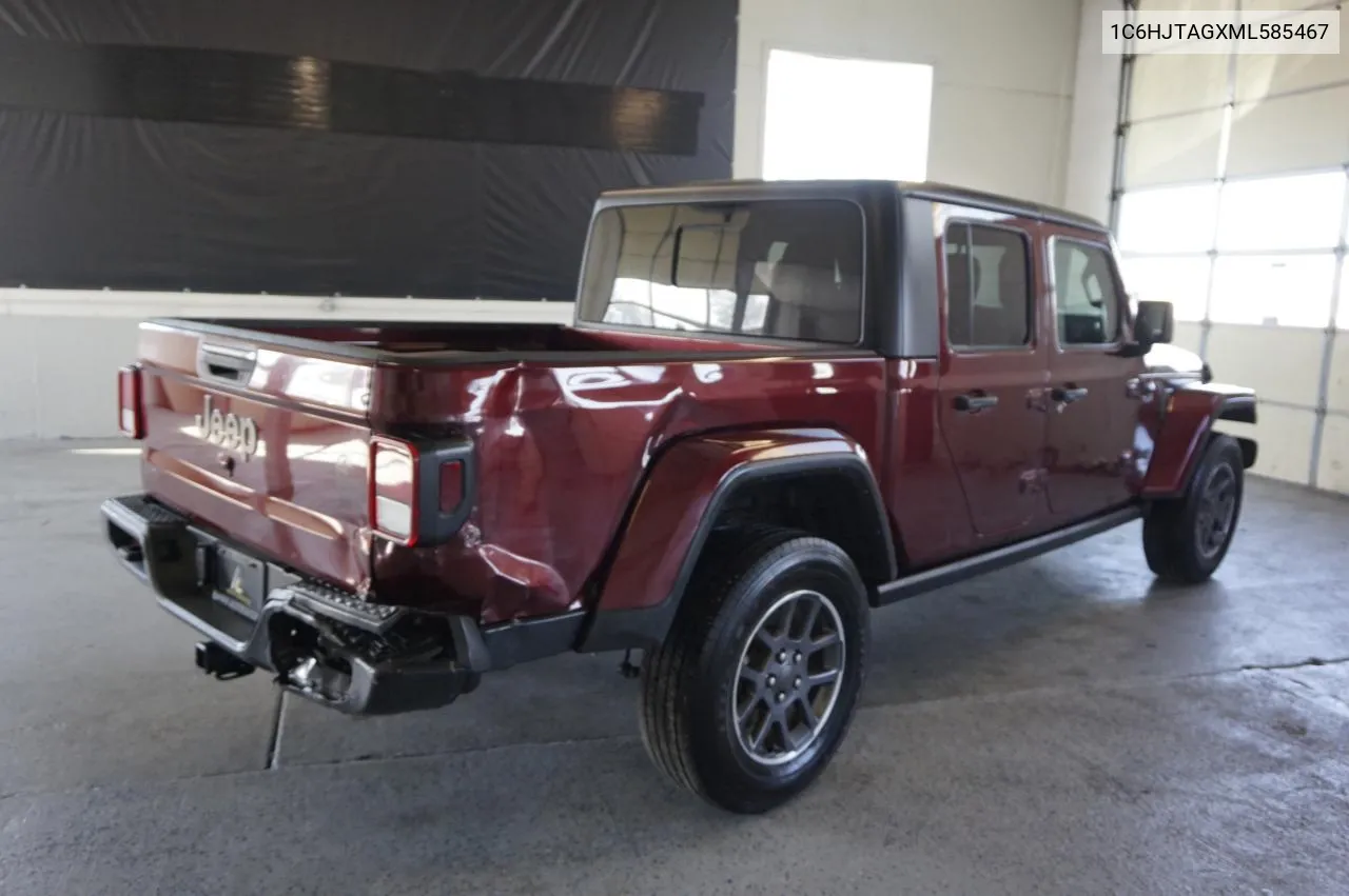 2021 Jeep Gladiator Sport VIN: 1C6HJTAGXML585467 Lot: 75924214