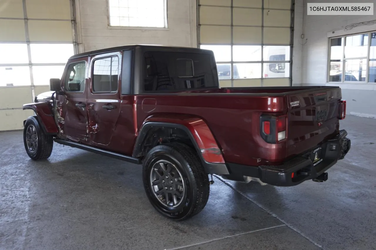 2021 Jeep Gladiator Sport VIN: 1C6HJTAGXML585467 Lot: 75924214