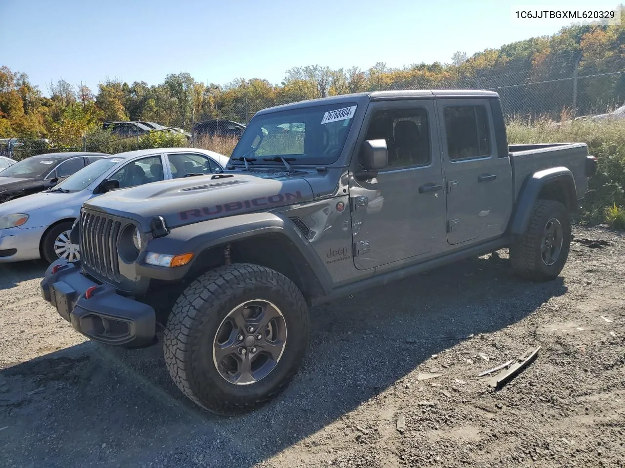 2021 Jeep Gladiator Rubicon VIN: 1C6JJTBGXML620329 Lot: 76768804