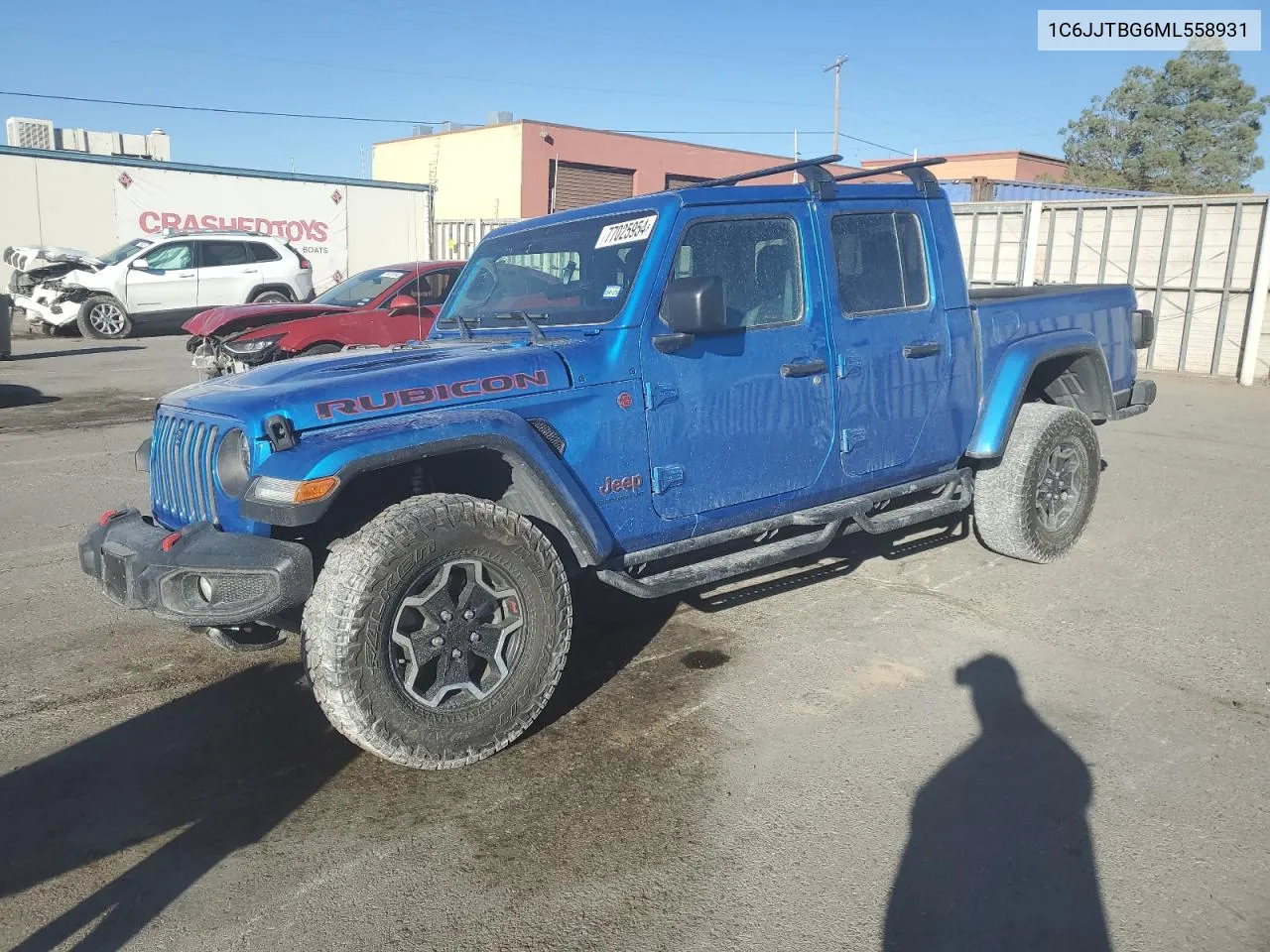 2021 Jeep Gladiator Rubicon VIN: 1C6JJTBG6ML558931 Lot: 77025954