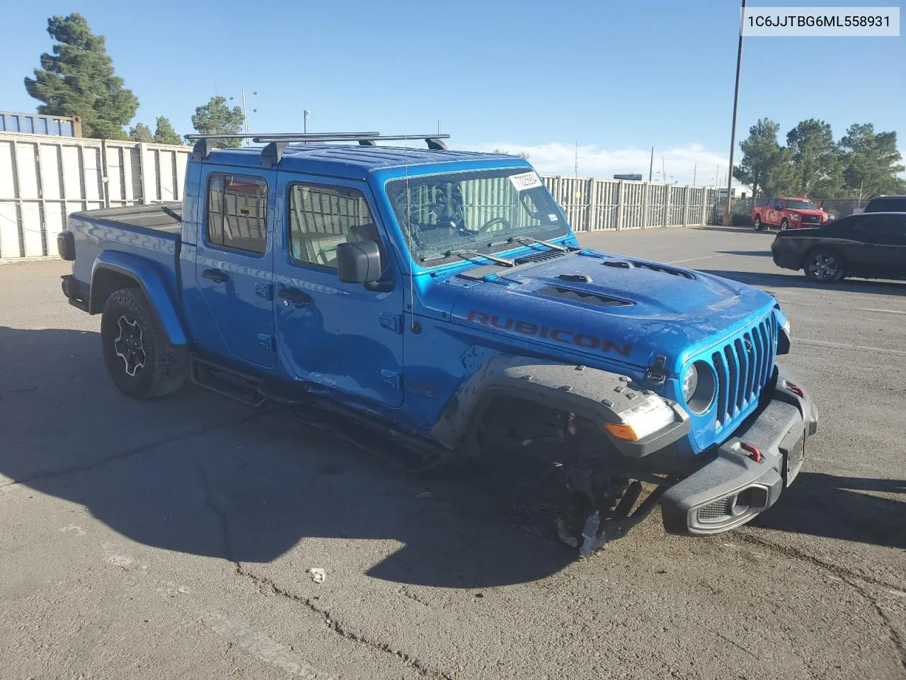 2021 Jeep Gladiator Rubicon VIN: 1C6JJTBG6ML558931 Lot: 77025954