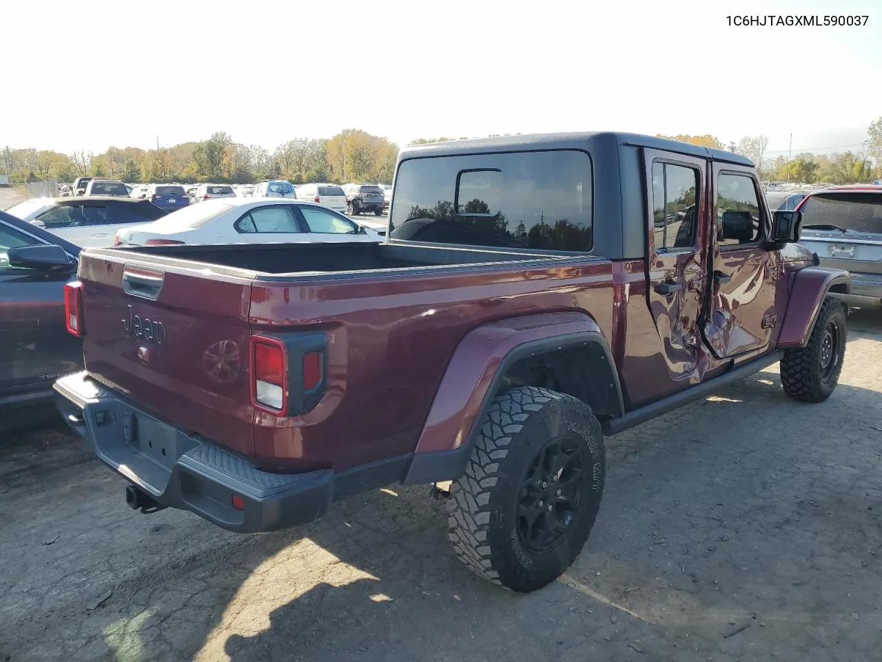 2021 Jeep Gladiator Sport VIN: 1C6HJTAGXML590037 Lot: 77771864