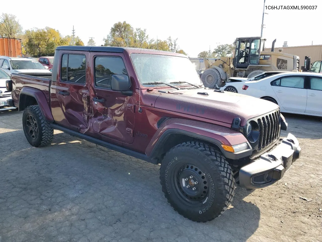 2021 Jeep Gladiator Sport VIN: 1C6HJTAGXML590037 Lot: 77771864