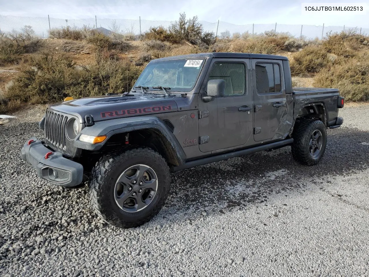 2021 Jeep Gladiator Rubicon VIN: 1C6JJTBG1ML602513 Lot: 78748164