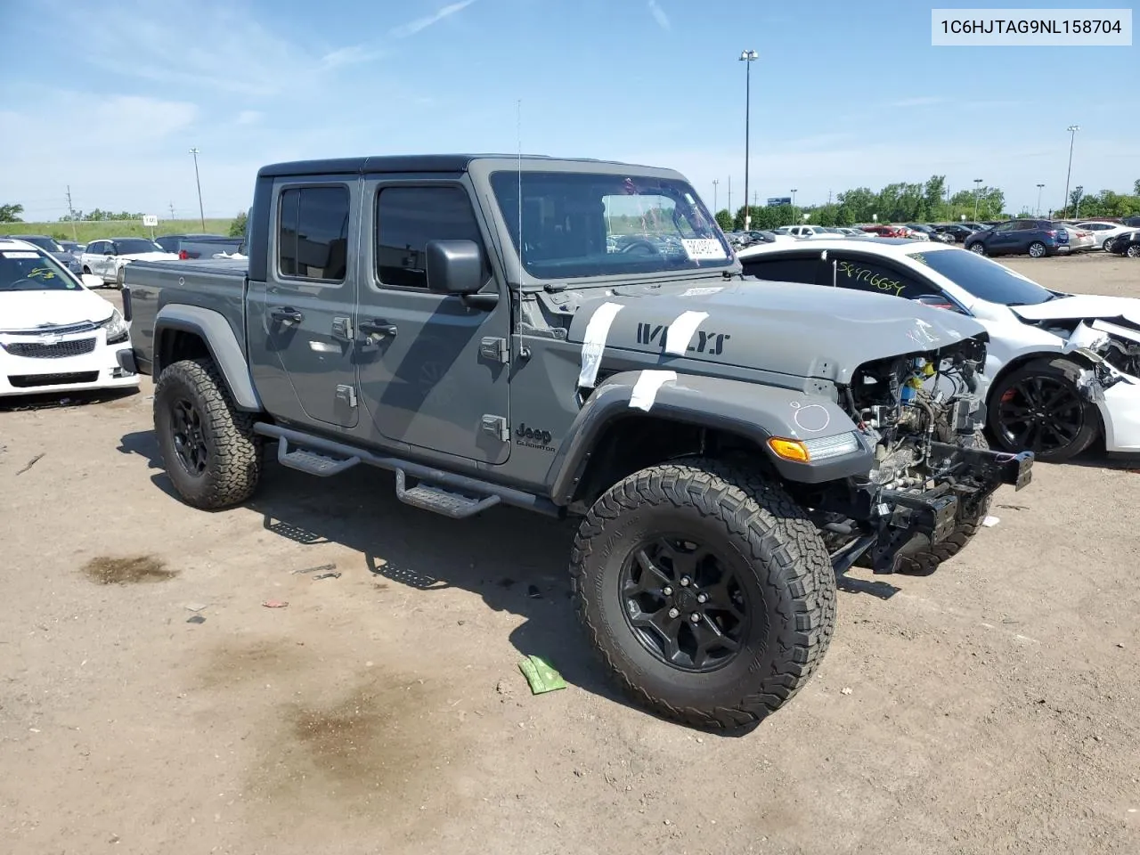 2022 Jeep Gladiator Sport VIN: 1C6HJTAG9NL158704 Lot: 58249214