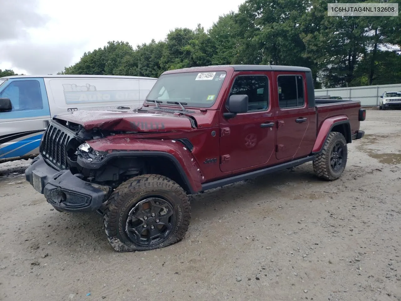 2022 Jeep Gladiator Sport VIN: 1C6HJTAG4NL132608 Lot: 62114594