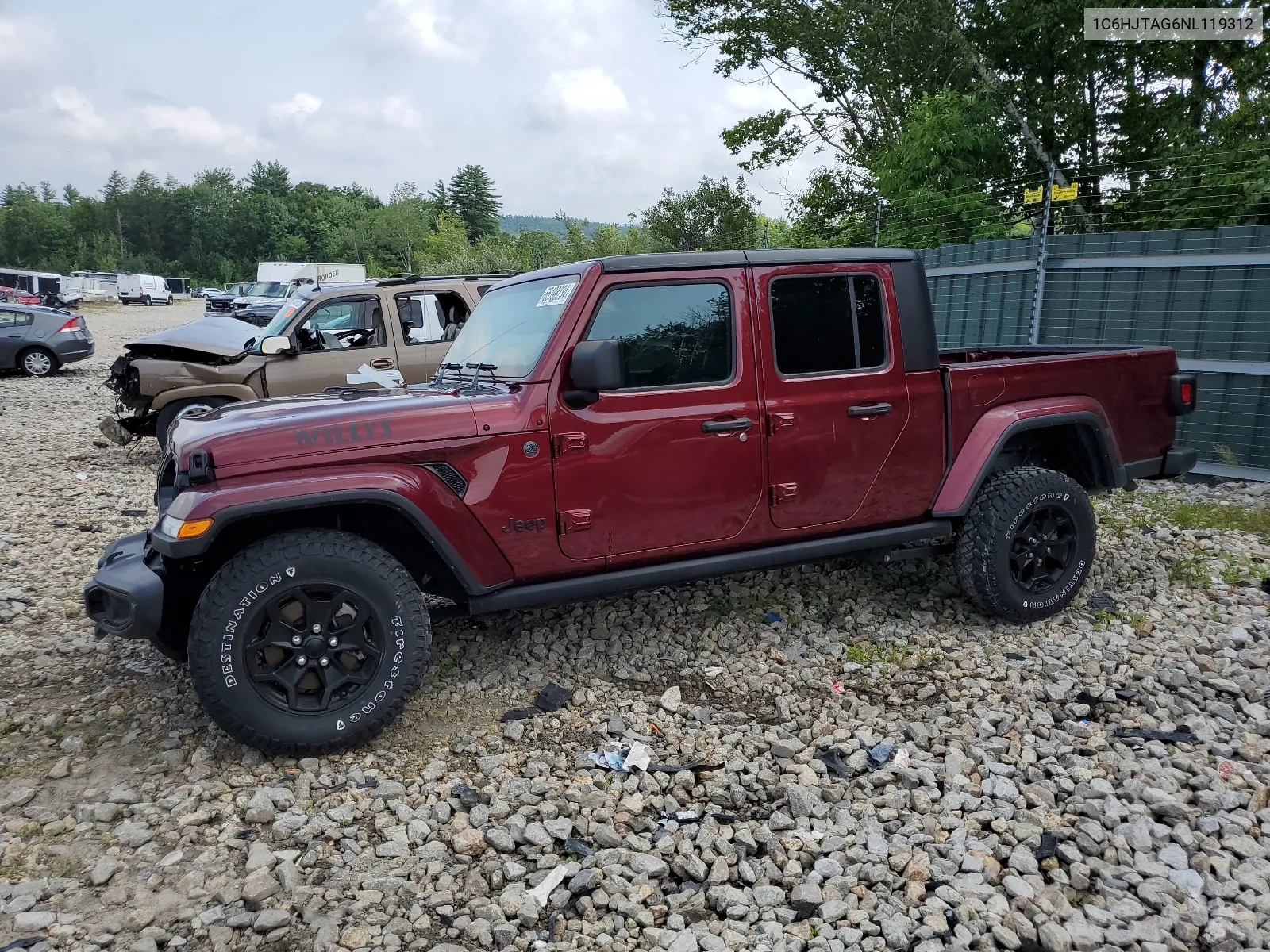 2022 Jeep Gladiator Sport VIN: 1C6HJTAG6NL119312 Lot: 65198234