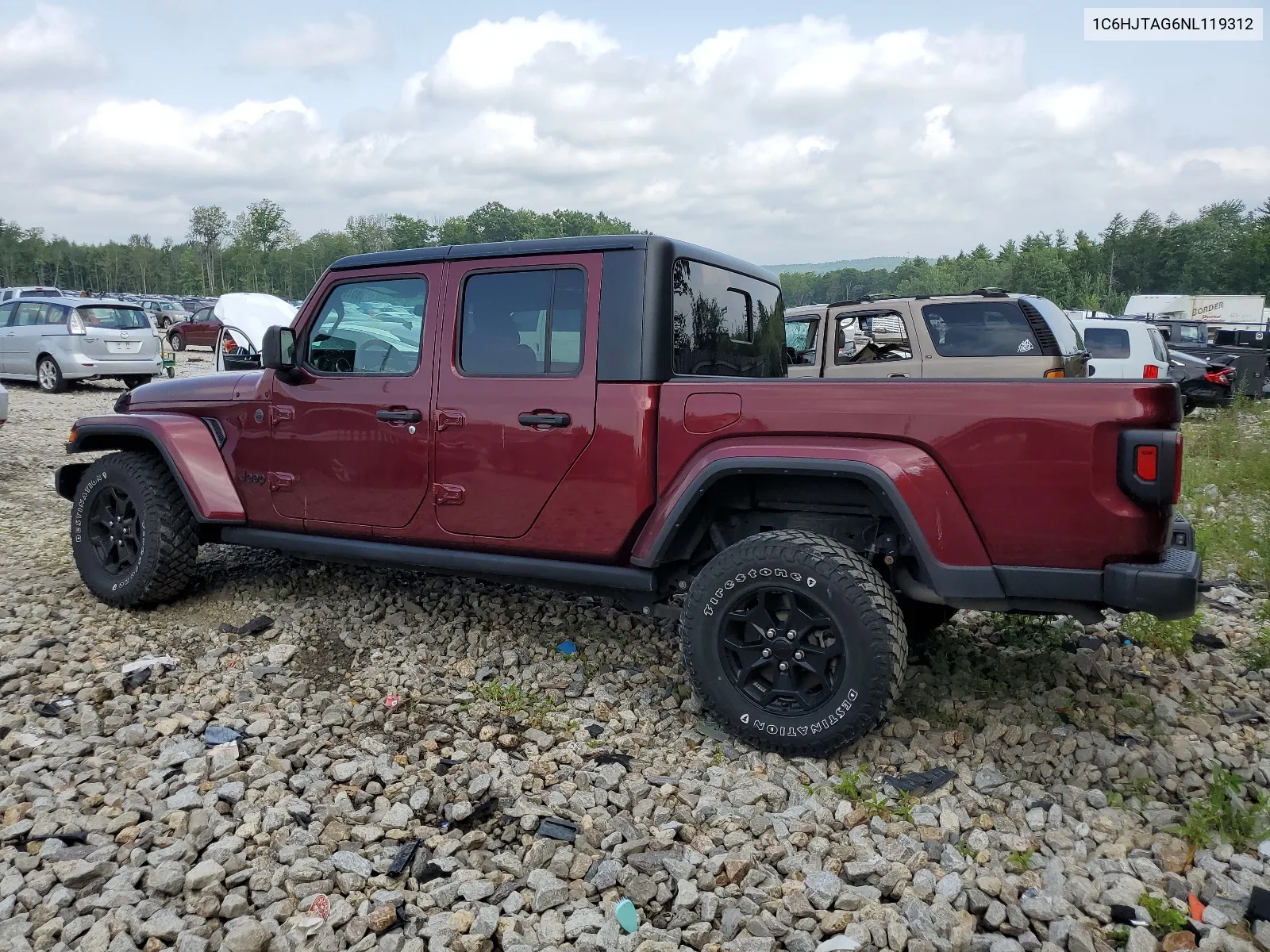 2022 Jeep Gladiator Sport VIN: 1C6HJTAG6NL119312 Lot: 65198234