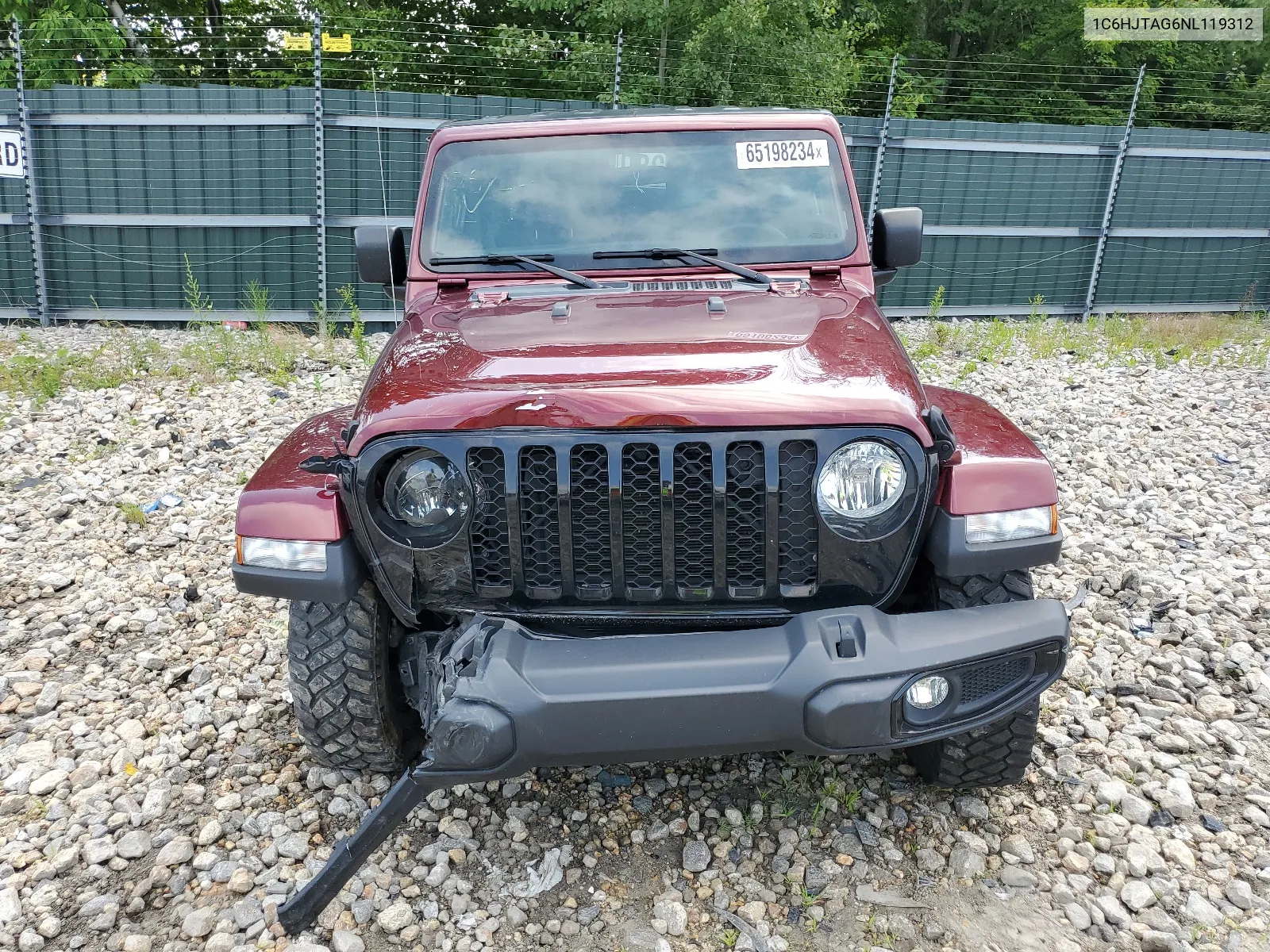 2022 Jeep Gladiator Sport VIN: 1C6HJTAG6NL119312 Lot: 65198234