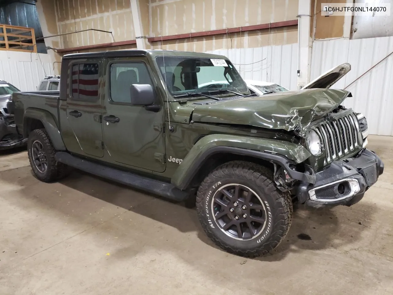 2022 Jeep Gladiator Overland VIN: 1C6HJTFG0NL144070 Lot: 70472744