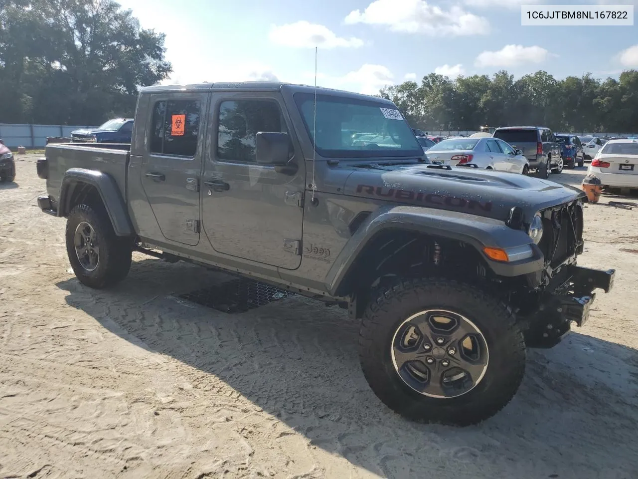 2022 Jeep Gladiator Rubicon VIN: 1C6JJTBM8NL167822 Lot: 71544024