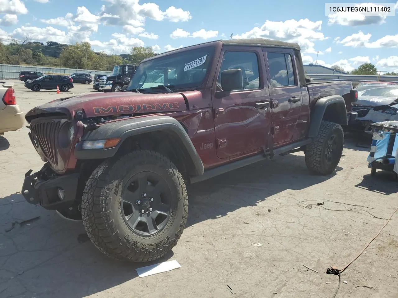 2022 Jeep Gladiator Mojave VIN: 1C6JJTEG6NL111402 Lot: 72271794