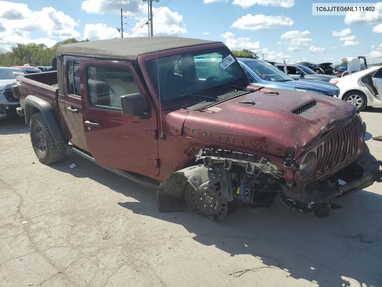 2022 Jeep Gladiator Mojave VIN: 1C6JJTEG6NL111402 Lot: 72271794