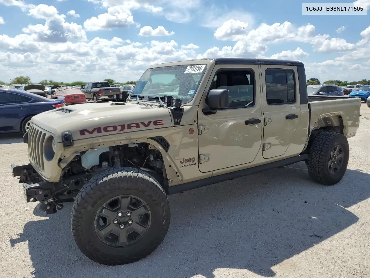 2022 Jeep Gladiator Mojave VIN: 1C6JJTEG8NL171505 Lot: 72493194