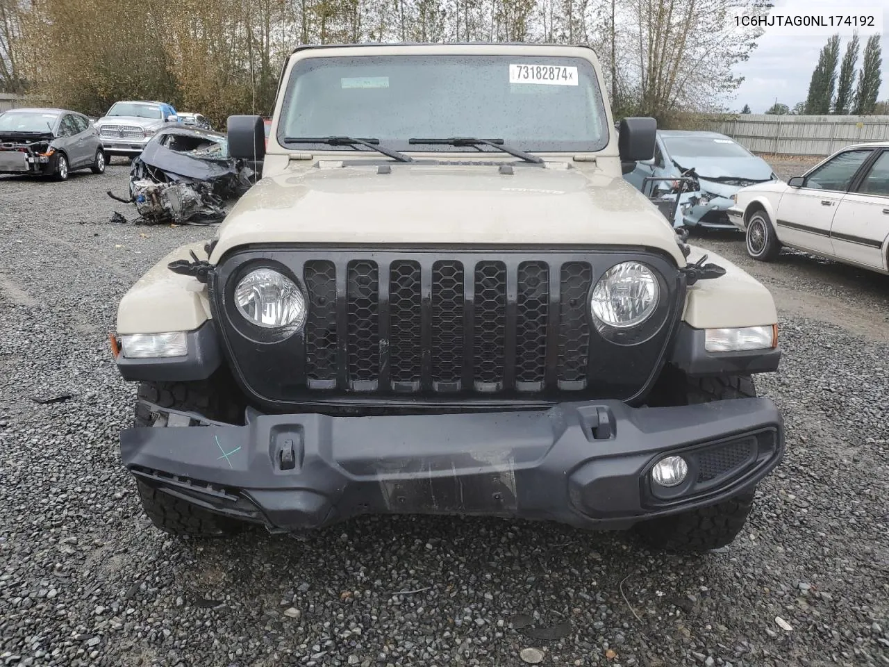 2022 Jeep Gladiator Sport VIN: 1C6HJTAG0NL174192 Lot: 73182874