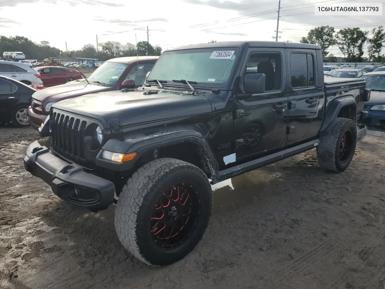 2022 Jeep Gladiator Sport VIN: 1C6HJTAG6NL137793 Lot: 73663504