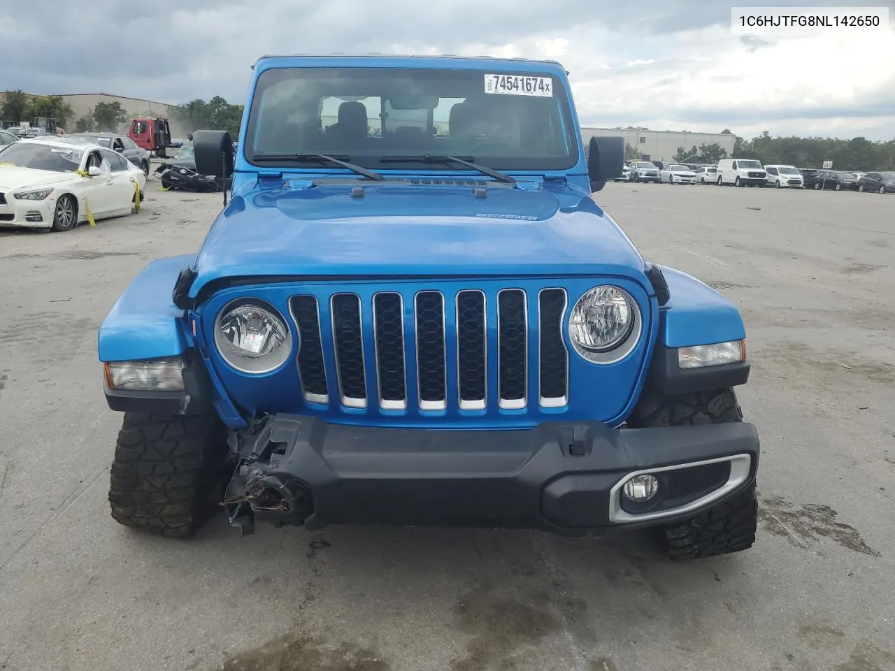 2022 Jeep Gladiator Overland VIN: 1C6HJTFG8NL142650 Lot: 74541674