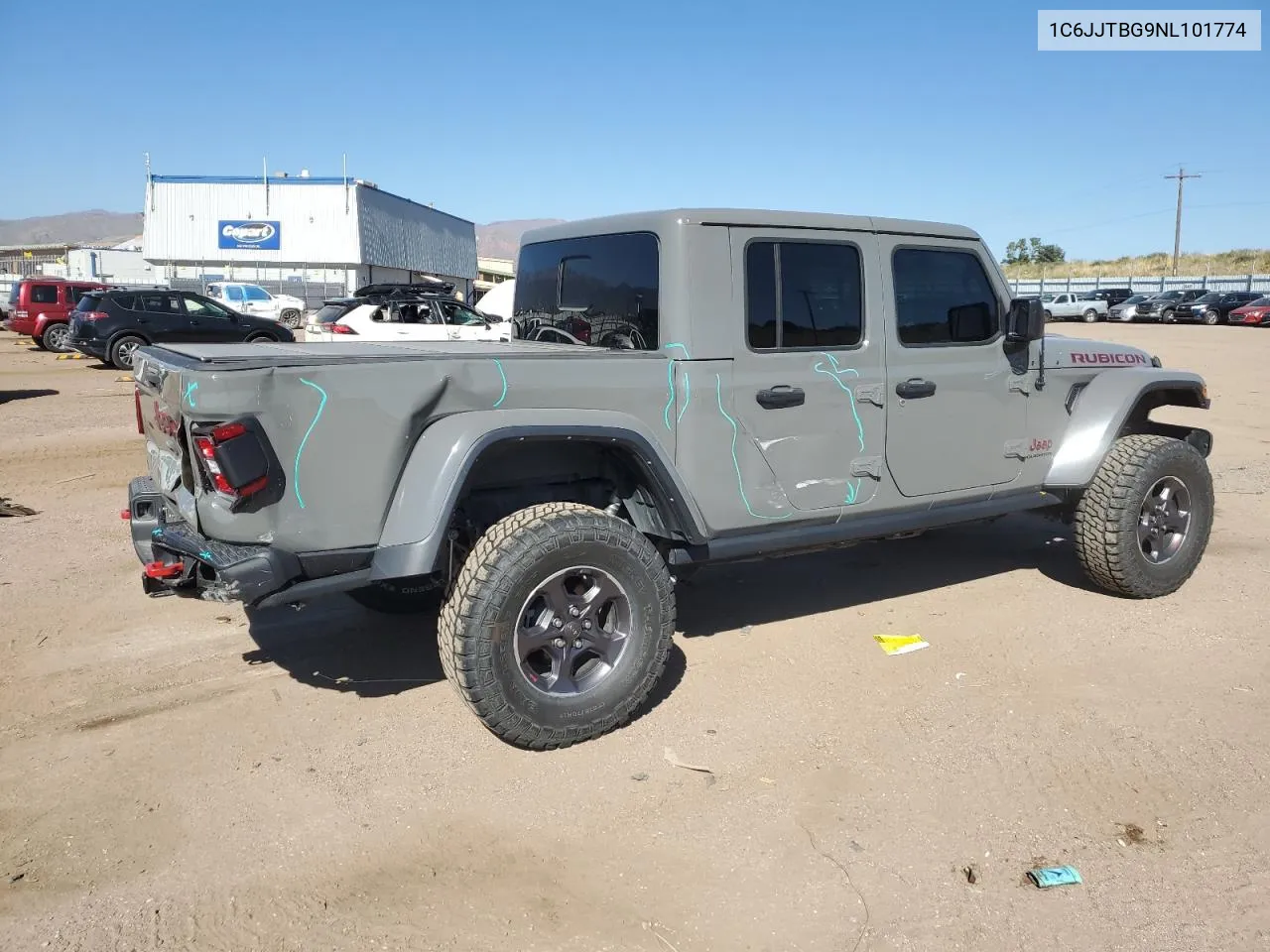 2022 Jeep Gladiator Rubicon VIN: 1C6JJTBG9NL101774 Lot: 74597074