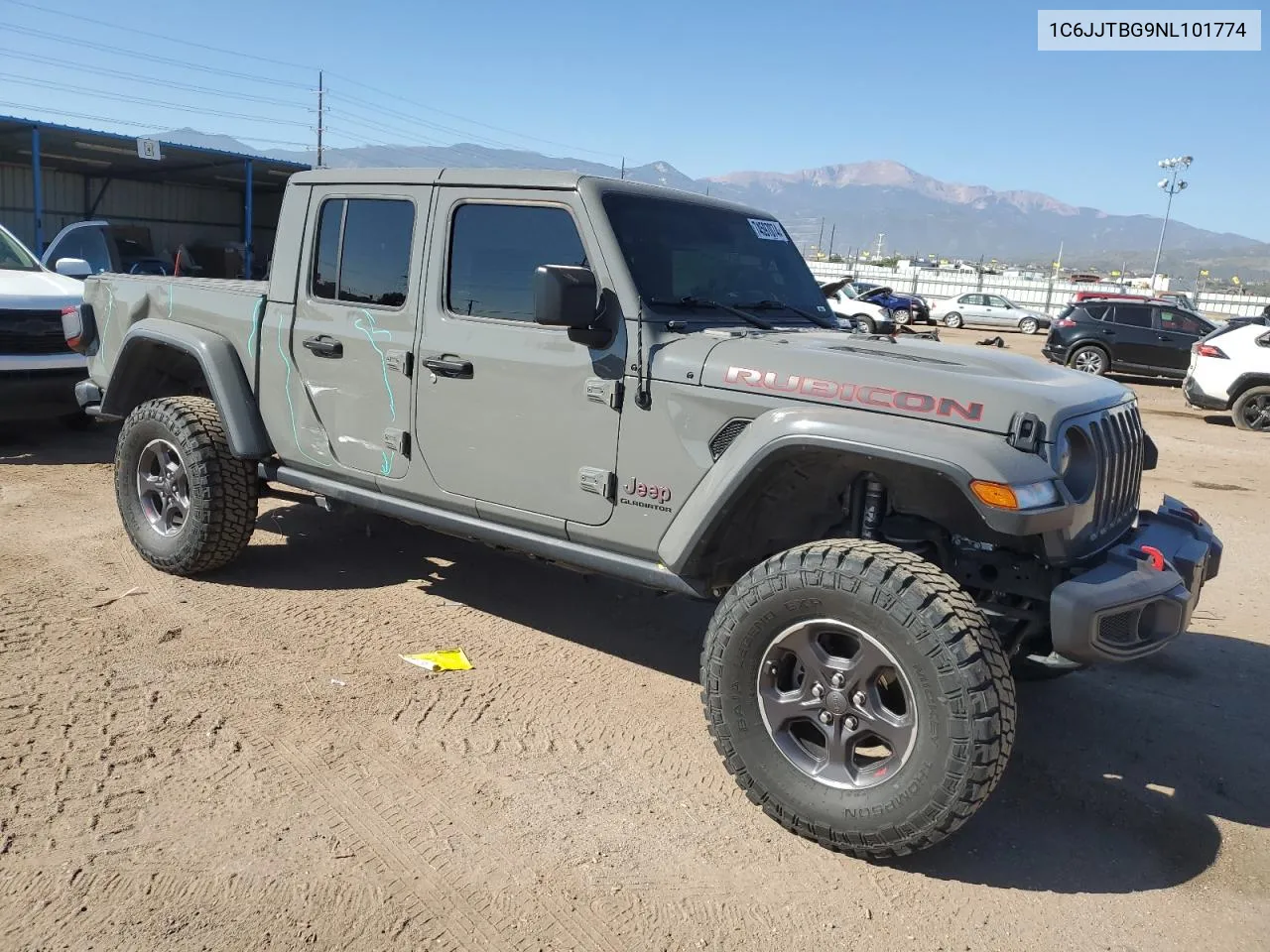 2022 Jeep Gladiator Rubicon VIN: 1C6JJTBG9NL101774 Lot: 74597074