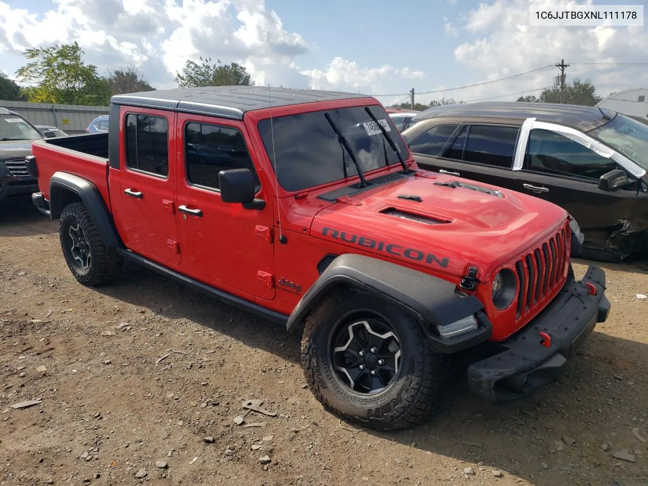 2022 Jeep Gladiator Rubicon VIN: 1C6JJTBGXNL111178 Lot: 74686344