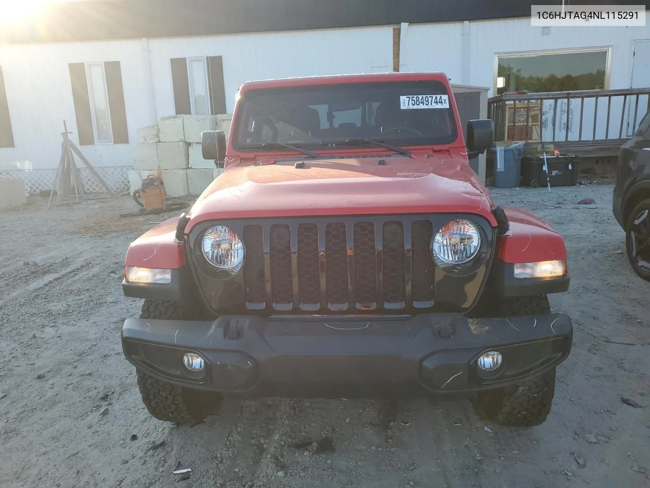 2022 Jeep Gladiator Sport VIN: 1C6HJTAG4NL115291 Lot: 75849744