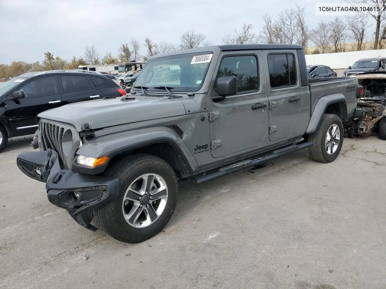 2022 Jeep Gladiator Sport VIN: 1C6HJTAG4NL104615 Lot: 78065504