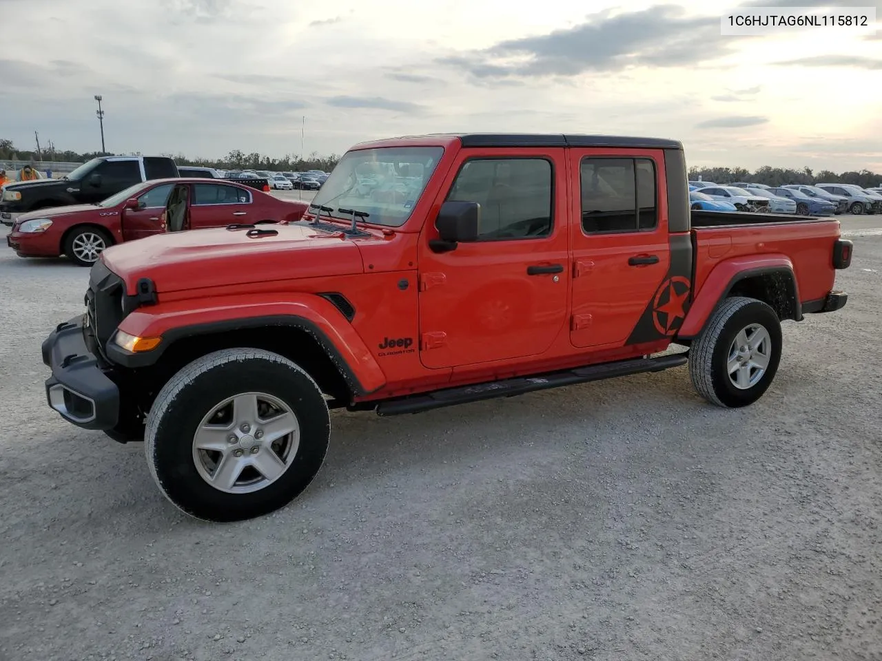 2022 Jeep Gladiator Sport VIN: 1C6HJTAG6NL115812 Lot: 78072244