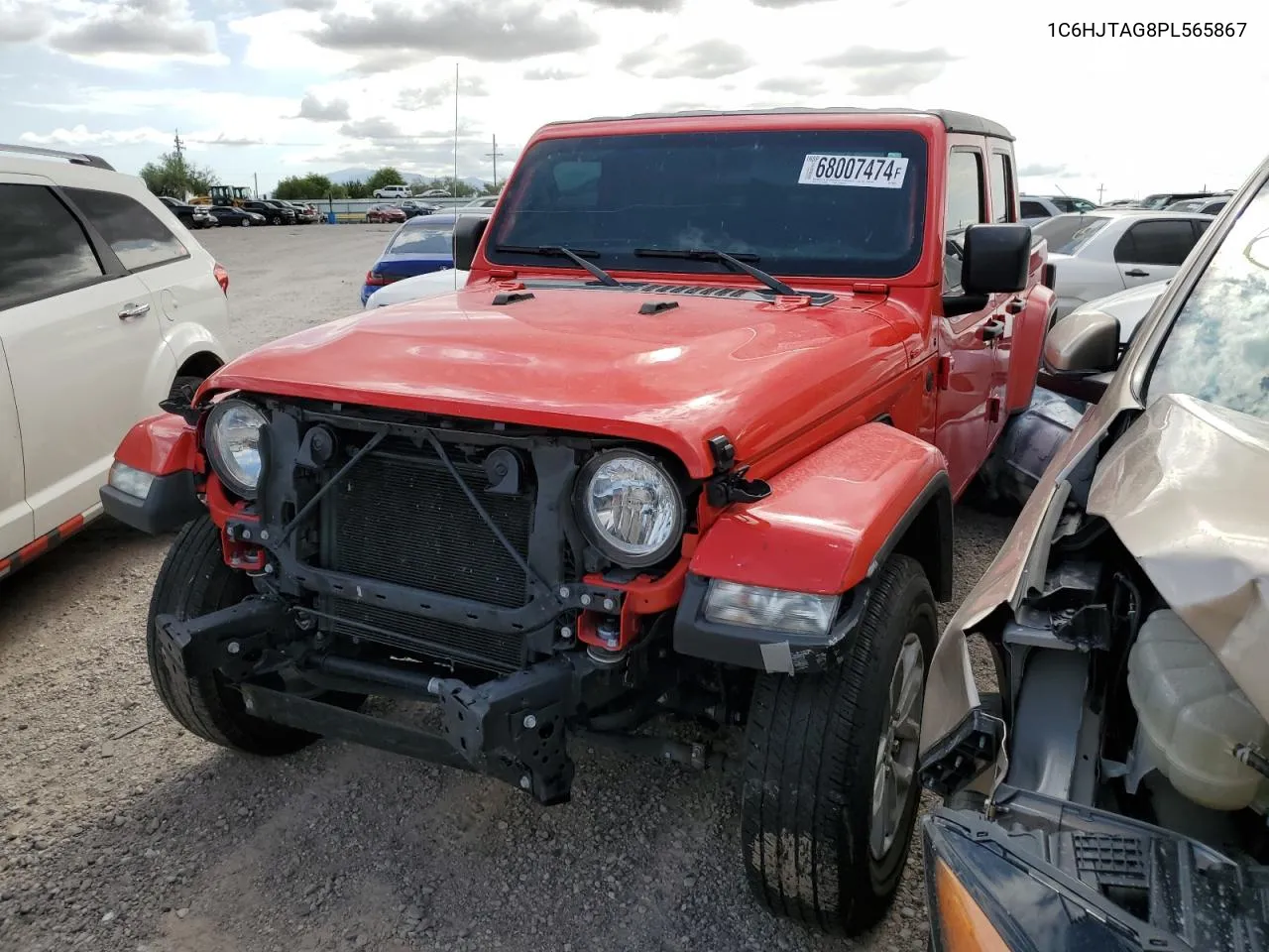 2023 Jeep Gladiator Sport VIN: 1C6HJTAG8PL565867 Lot: 68007474