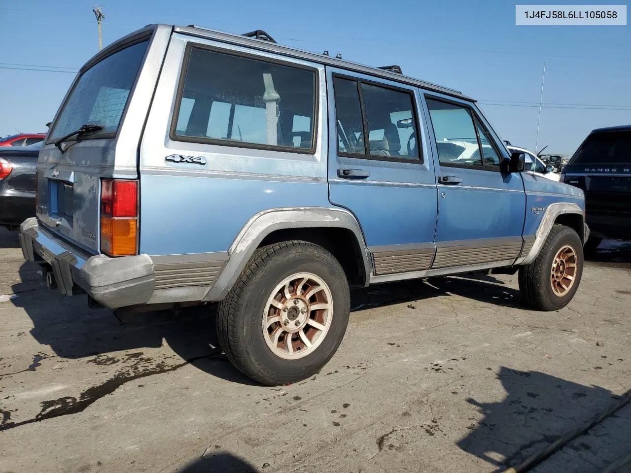 1990 Jeep Cherokee Laredo VIN: 1J4FJ58L6LL105058 Lot: 70254674