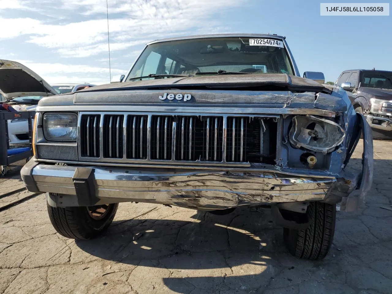 1990 Jeep Cherokee Laredo VIN: 1J4FJ58L6LL105058 Lot: 70254674