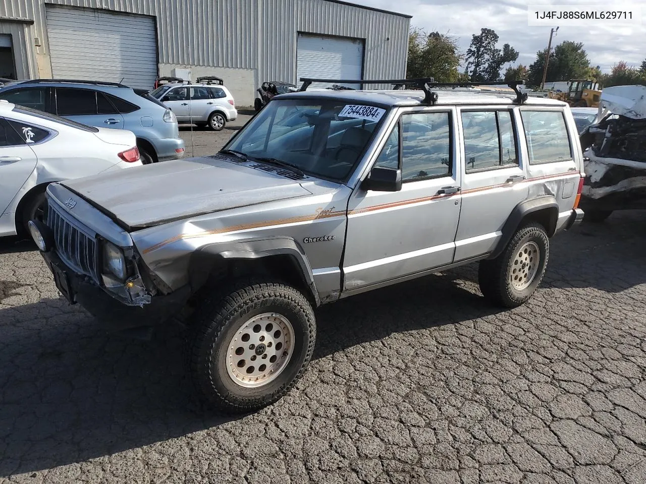 1991 Jeep Cherokee Sport VIN: 1J4FJ88S6ML629711 Lot: 75443884