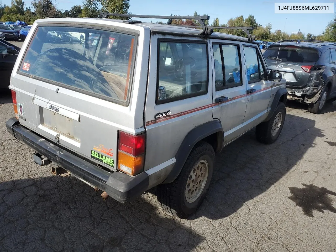 1J4FJ88S6ML629711 1991 Jeep Cherokee Sport