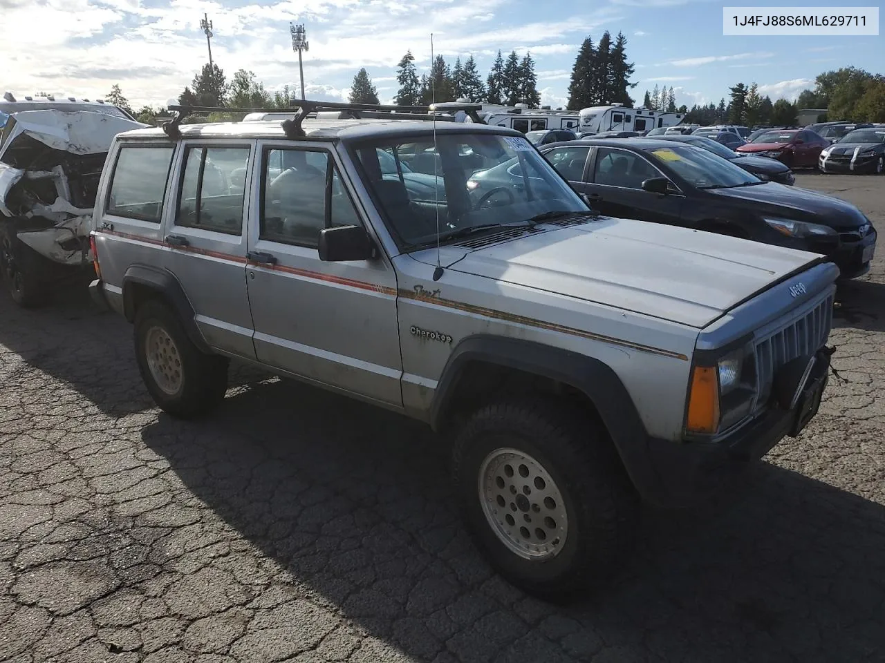 1991 Jeep Cherokee Sport VIN: 1J4FJ88S6ML629711 Lot: 75443884