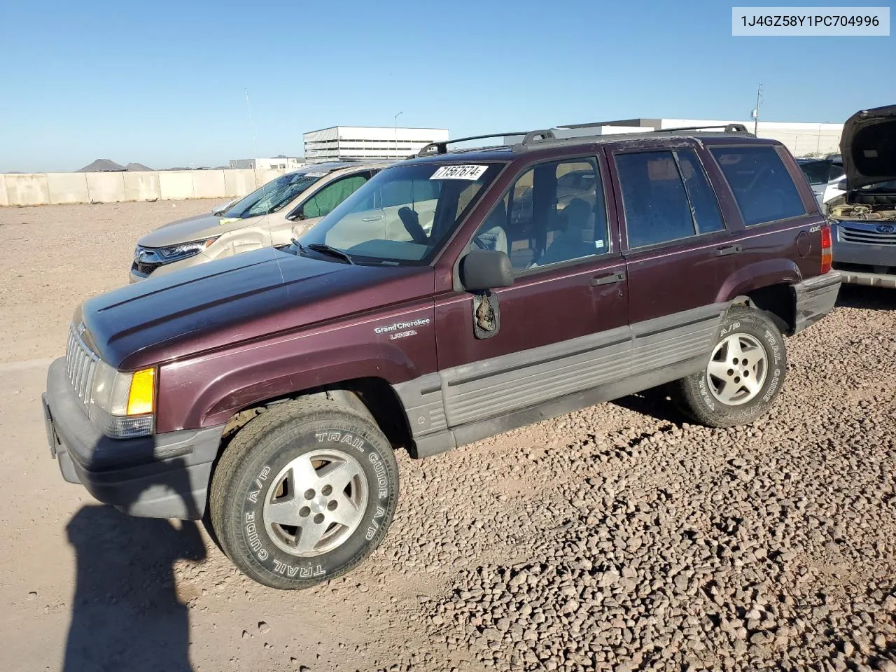 1993 Jeep Grand Cherokee Laredo VIN: 1J4GZ58Y1PC704996 Lot: 71567674