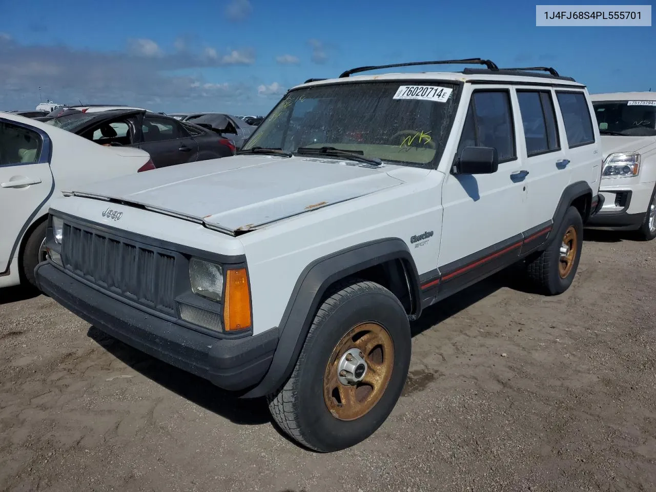 1993 Jeep Cherokee Sport VIN: 1J4FJ68S4PL555701 Lot: 76020714