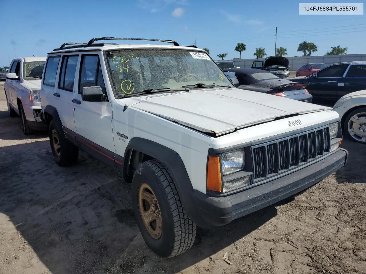 1993 Jeep Cherokee Sport VIN: 1J4FJ68S4PL555701 Lot: 76020714