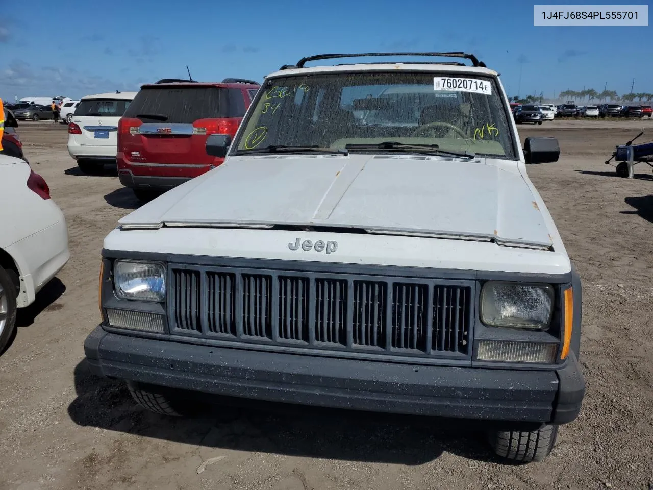 1993 Jeep Cherokee Sport VIN: 1J4FJ68S4PL555701 Lot: 76020714