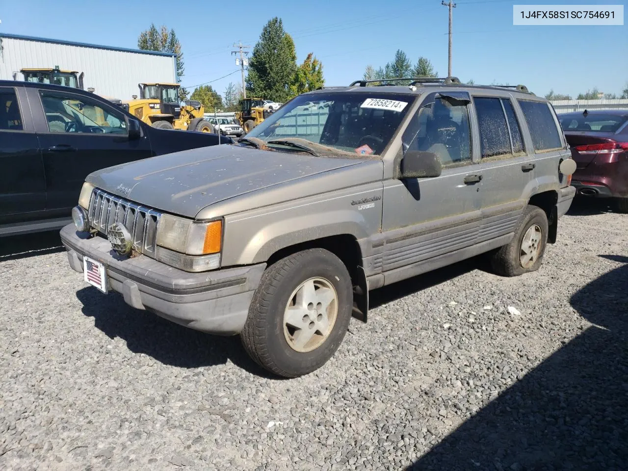 1995 Jeep Grand Cherokee Laredo VIN: 1J4FX58S1SC754691 Lot: 72858214