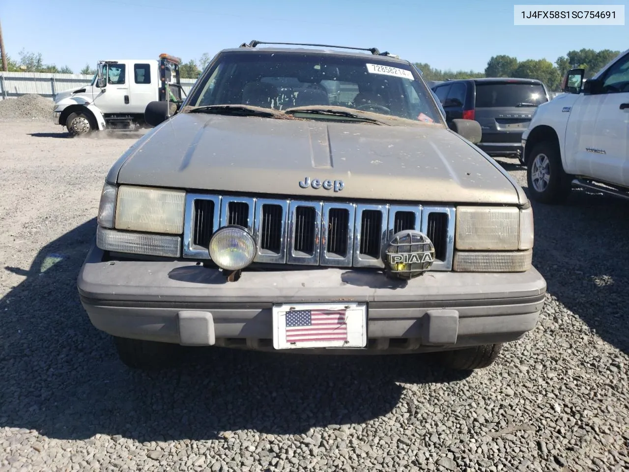 1995 Jeep Grand Cherokee Laredo VIN: 1J4FX58S1SC754691 Lot: 72858214