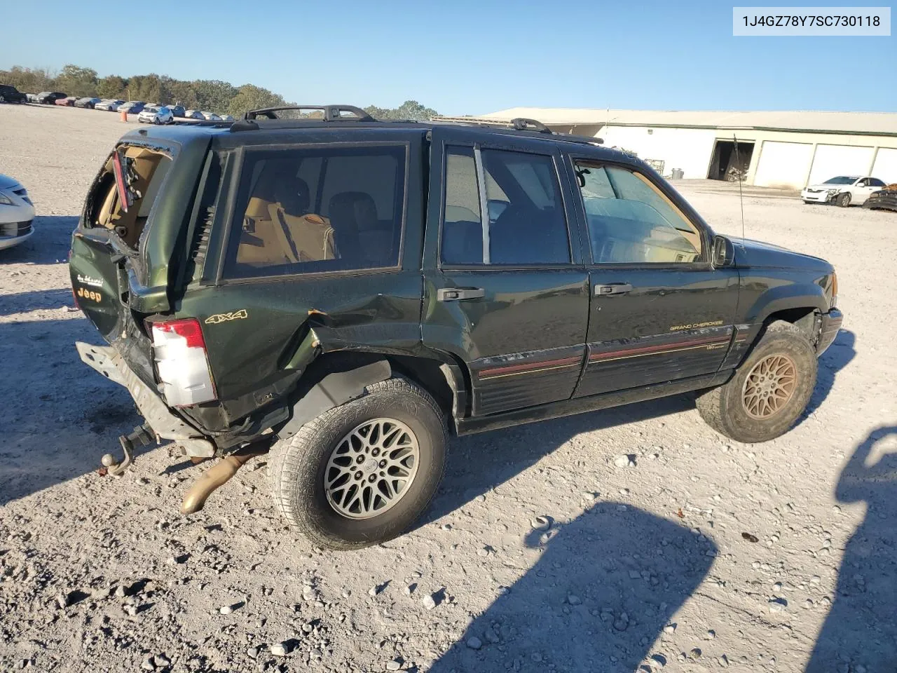 1995 Jeep Grand Cherokee Limited VIN: 1J4GZ78Y7SC730118 Lot: 76031964