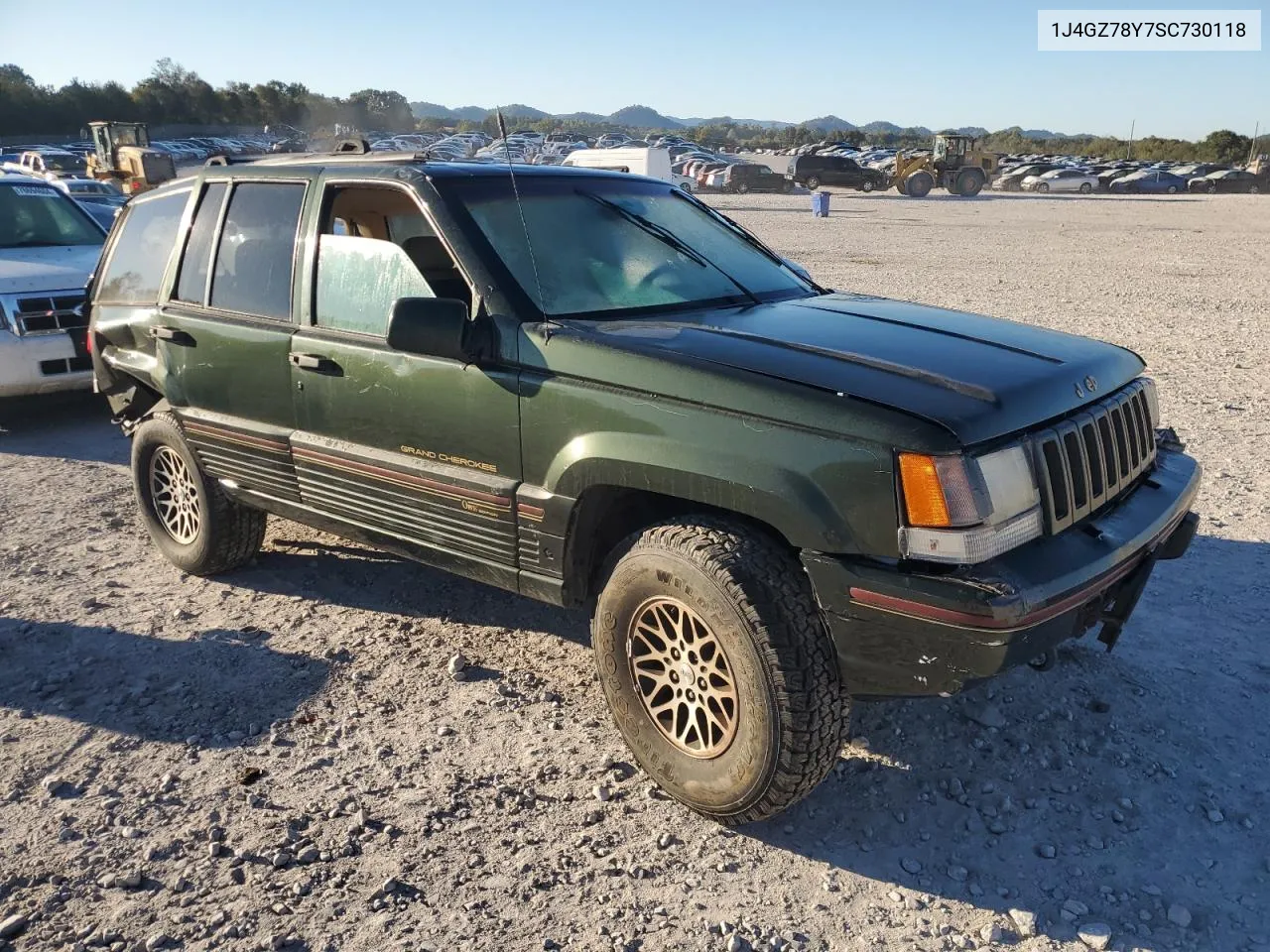 1995 Jeep Grand Cherokee Limited VIN: 1J4GZ78Y7SC730118 Lot: 76031964