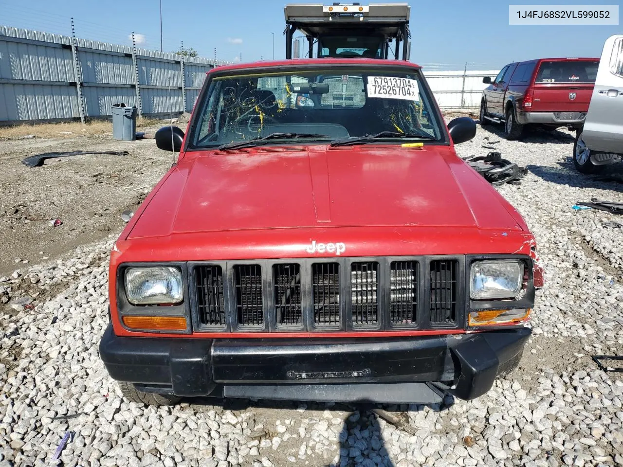 1997 Jeep Cherokee Sport VIN: 1J4FJ68S2VL599052 Lot: 72526704