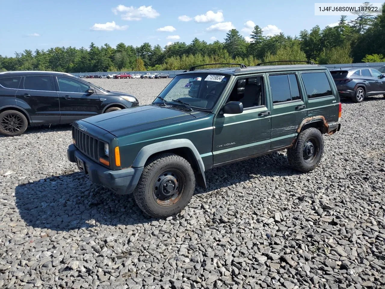 1998 Jeep Cherokee Sport VIN: 1J4FJ68S0WL187922 Lot: 71319834