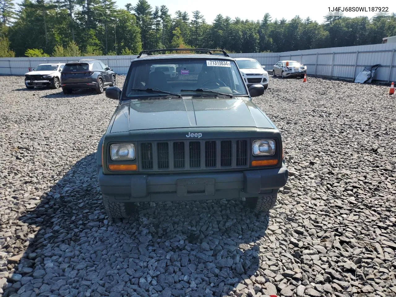 1998 Jeep Cherokee Sport VIN: 1J4FJ68S0WL187922 Lot: 71319834