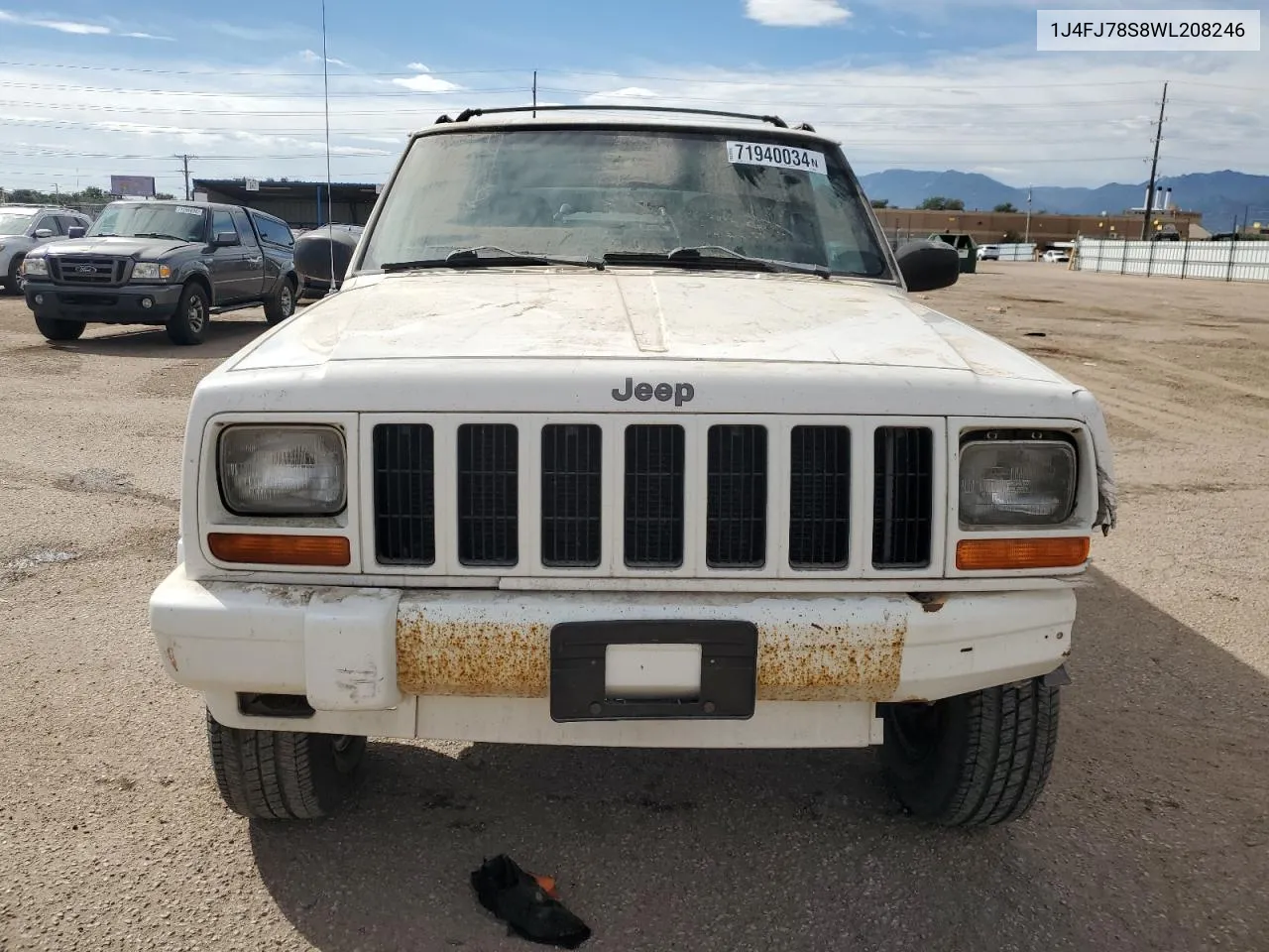 1998 Jeep Cherokee Limited VIN: 1J4FJ78S8WL208246 Lot: 71940034