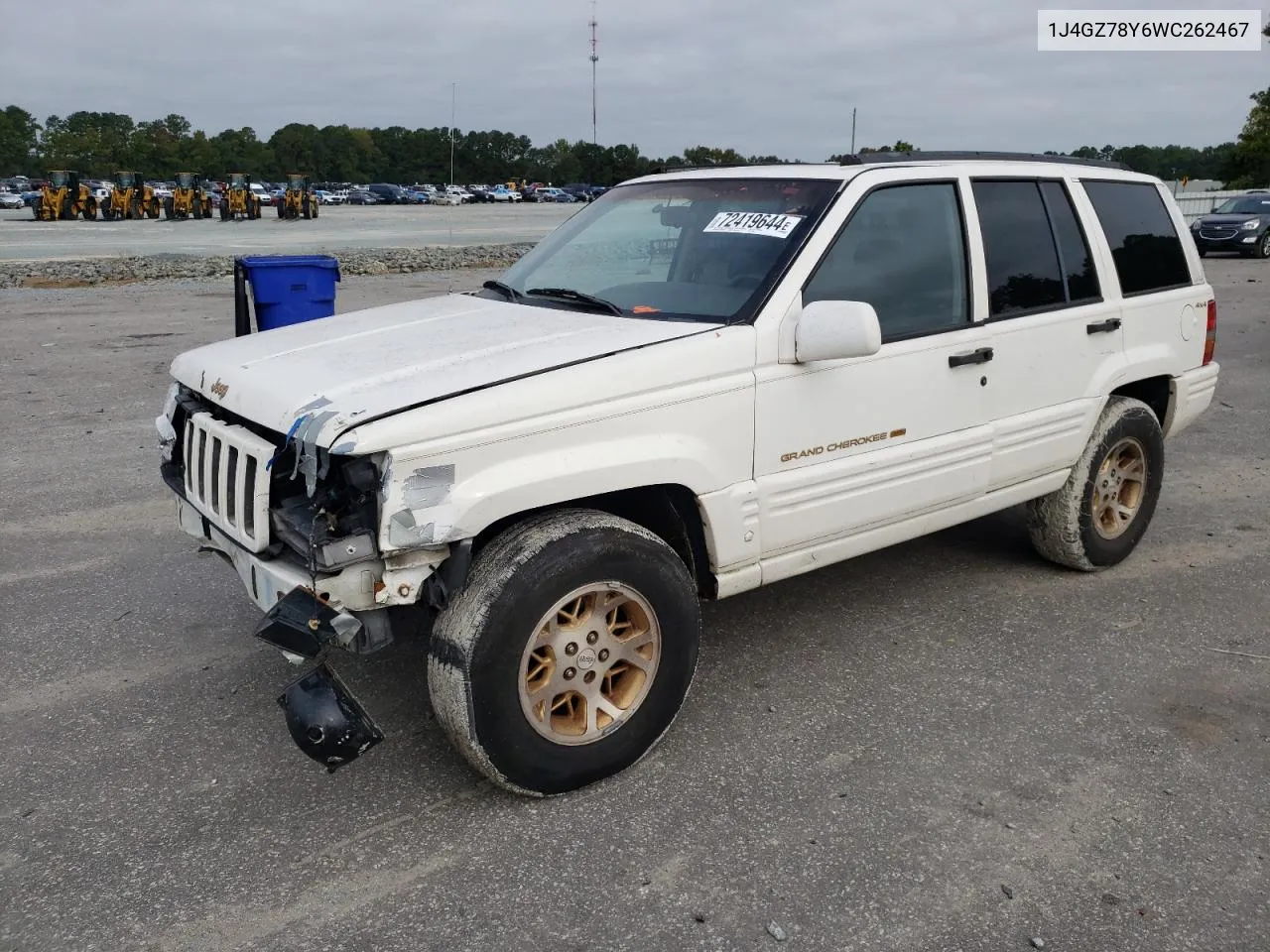 1998 Jeep Grand Cherokee Limited VIN: 1J4GZ78Y6WC262467 Lot: 72419644