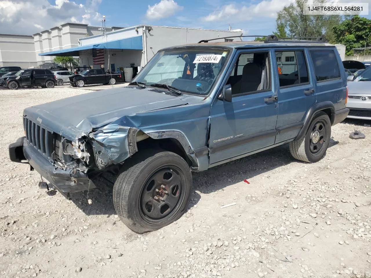 1999 Jeep Cherokee Sport VIN: 1J4FT68S6XL564281 Lot: 72193874