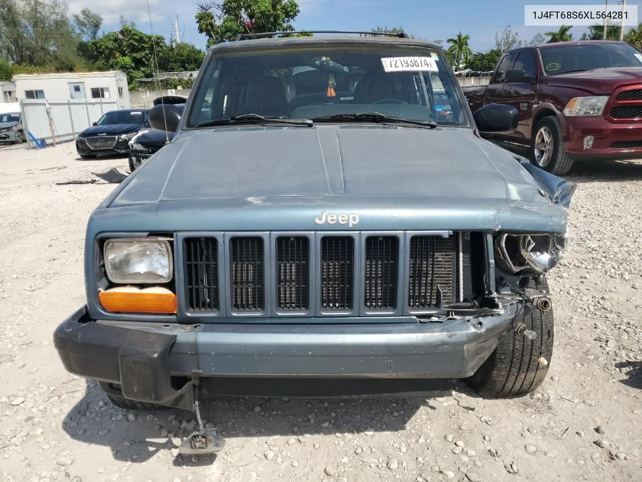 1999 Jeep Cherokee Sport VIN: 1J4FT68S6XL564281 Lot: 72193874